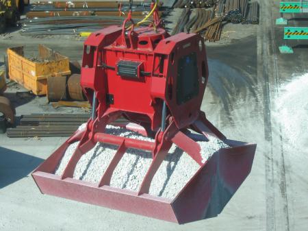 Euromec overhead crane and port crane clamshell bucket